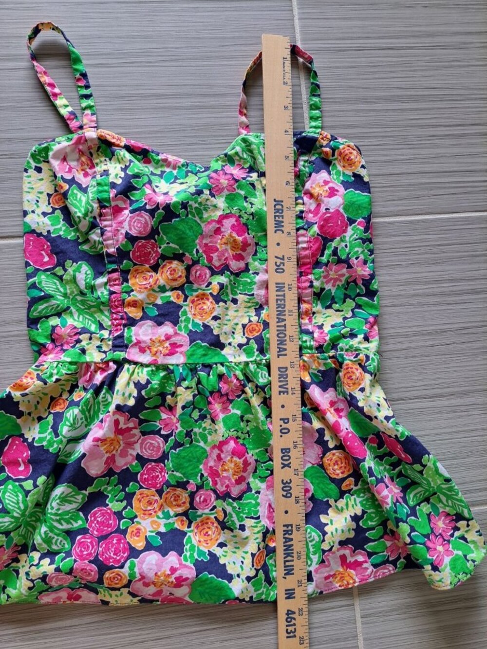 Lilly Pulitzer Gardenia Floral-Print Sleeveless Peplum Top 6 Multicolor Cotton - Picture 8 of 15